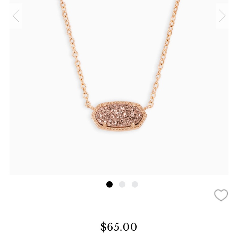 Kendra Scott Elisa Rose Gold Pendant Necklace
